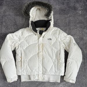 Women's Vintage Y2K The North Face Prodigy 600 Down Faux Fur Puffer Jacket Sz XL